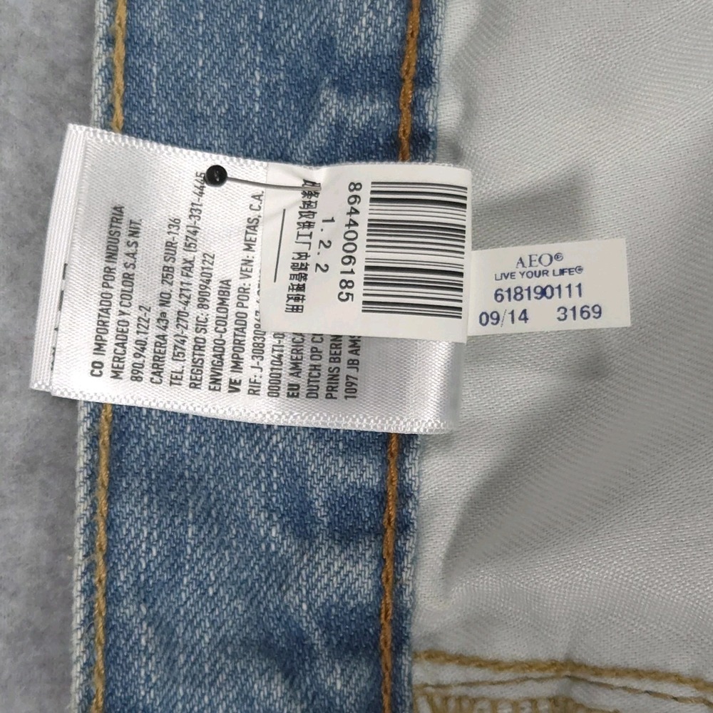 American Eagle Mens Size 40x30 Light Blue Relaxed Straight Denim Jeans Unworn - Picture 16 of 16